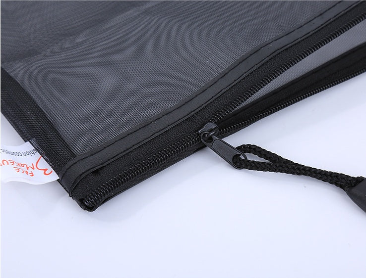 Transparent mesh cosmetic bag small portable hand to carry cute carry